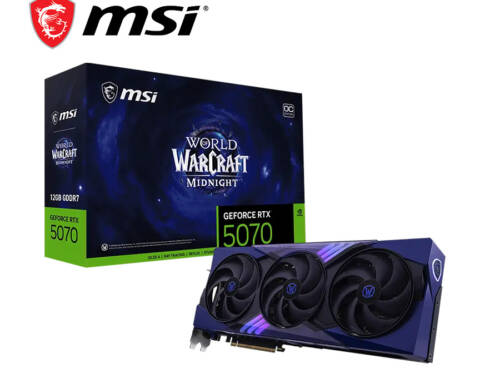 MSI RTX5070 12G World of Warcraft MIDNIGHT VOID【虛空版】顯示卡
